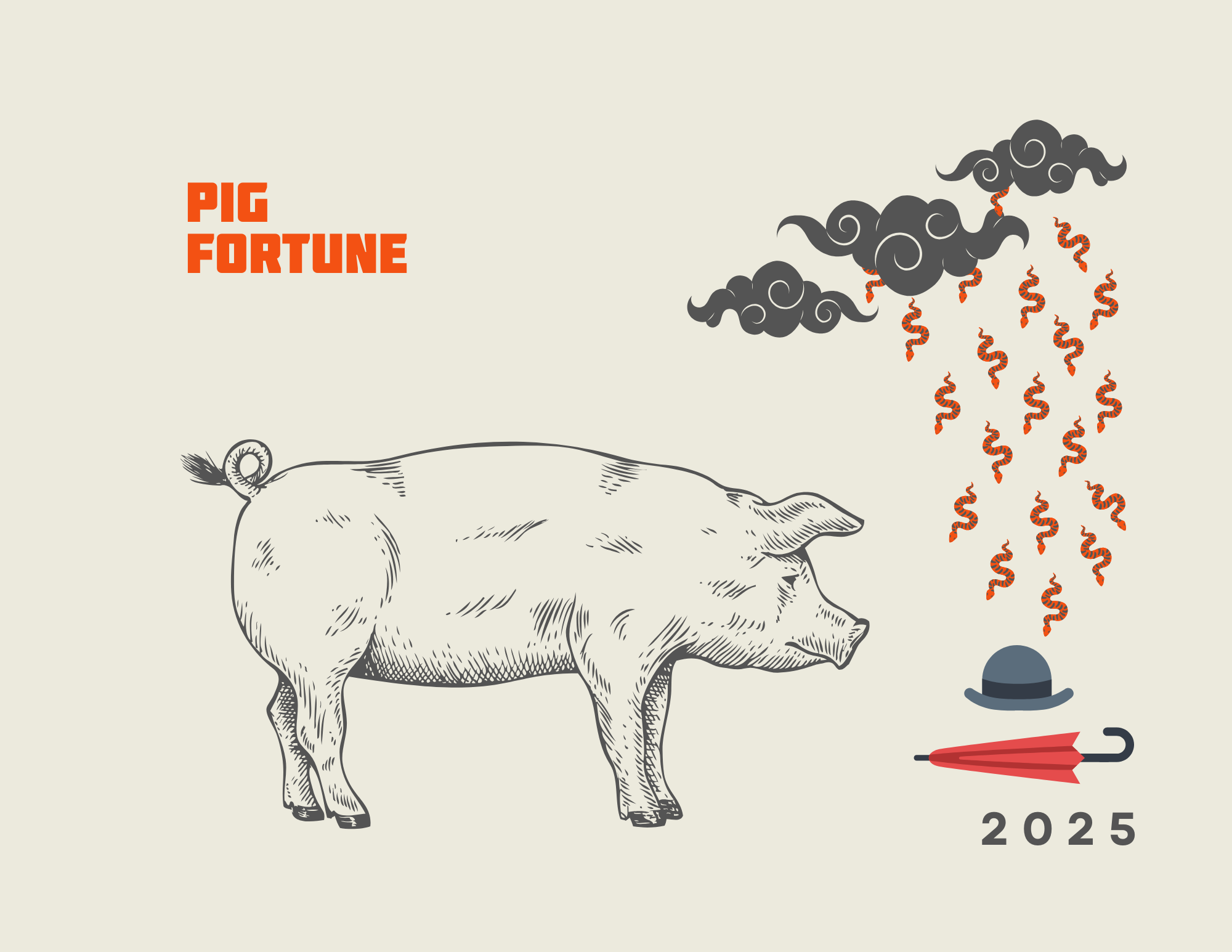 The Pig in 2025 ~ Wood Snake Year